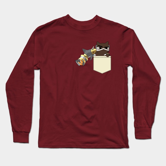 DoomPaw "PocketKatsu" - Katsuwatch Long Sleeve T-Shirt by dillongoo